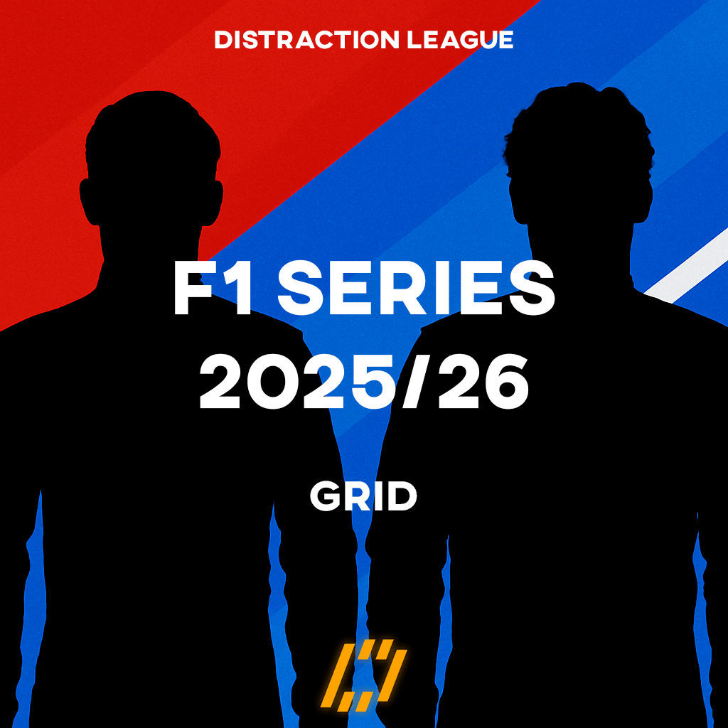 Veröffentlichung des Lineups 2025/26 der Distraction League F1 Series