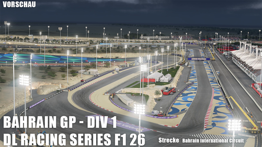 Bahrain Grand Prix der Distraction League Racing Series F1 26 Ligarennen