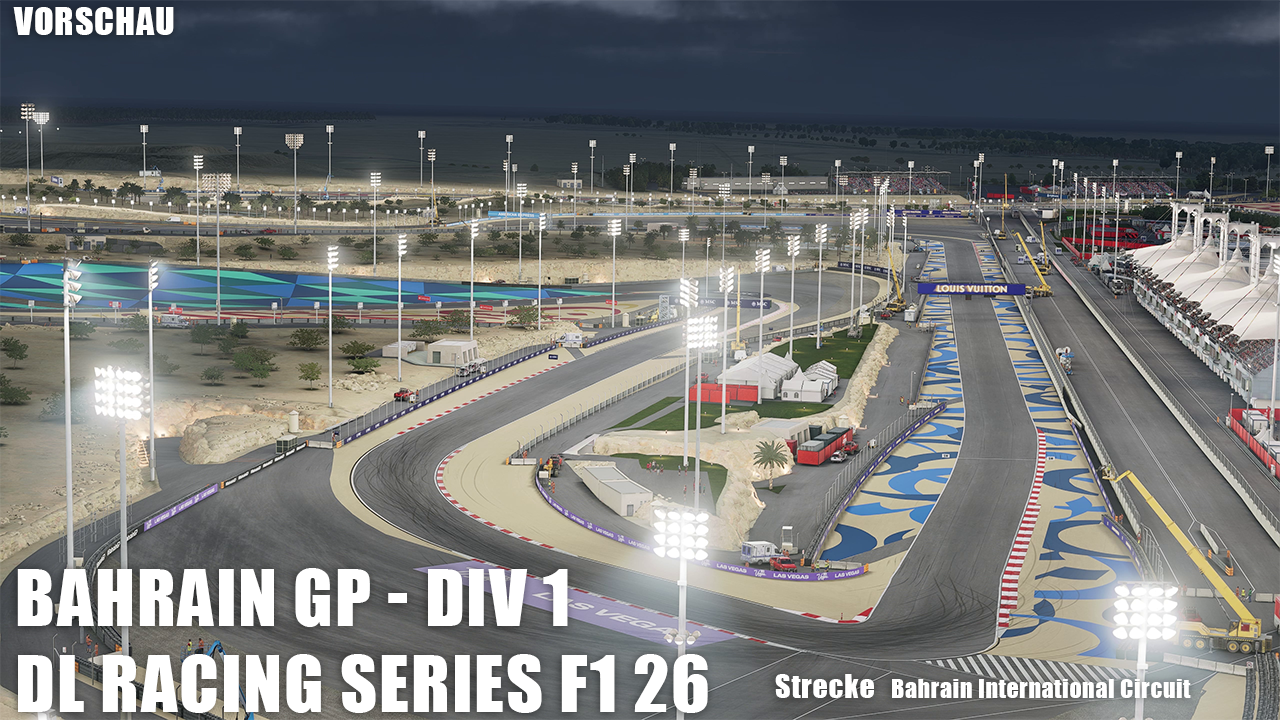 Bahrain Grand Prix der Distraction League Racing Series F1 26 Ligarennen